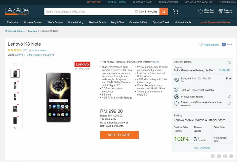 Lenovo K8 note Lazada 02-Feb18.jpg