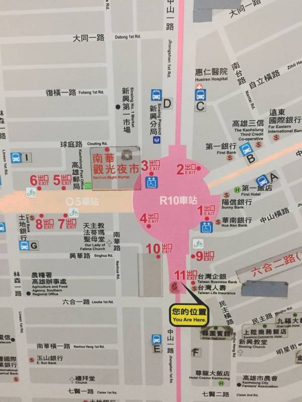 高雄捷运盐呈区站内地图