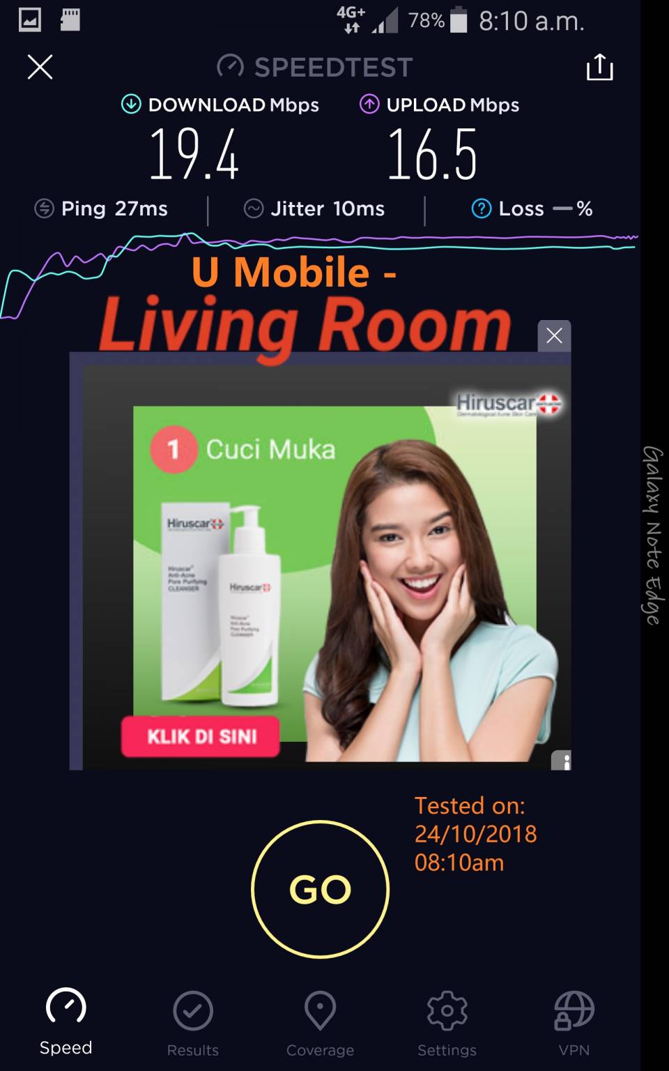 UMobile - Tested on 24/10/2018