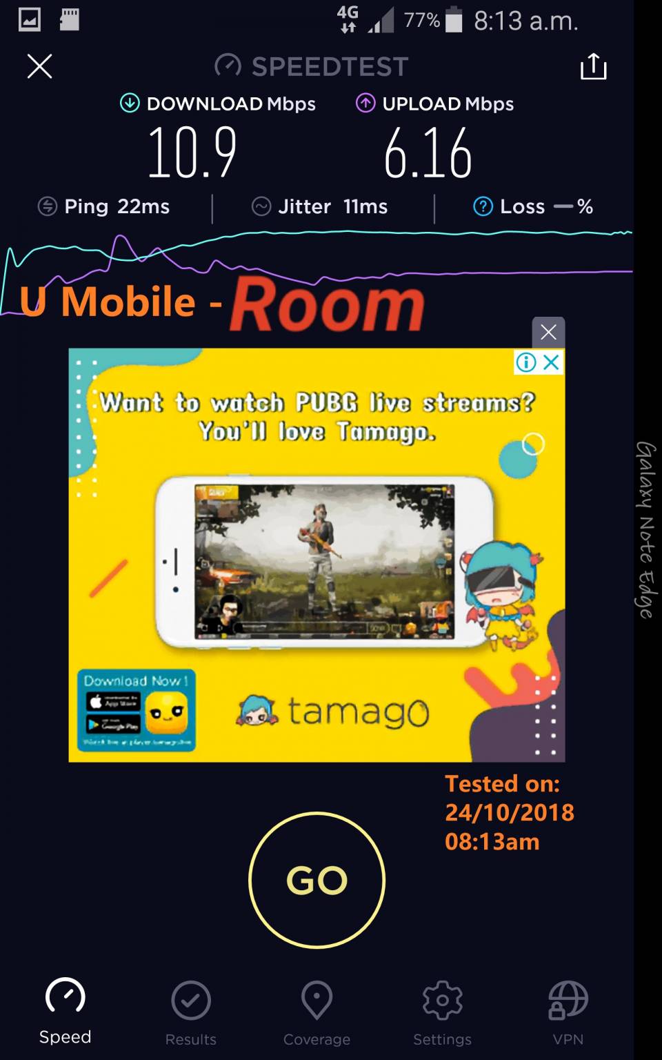 UMobile - Tested on 24/10/2018