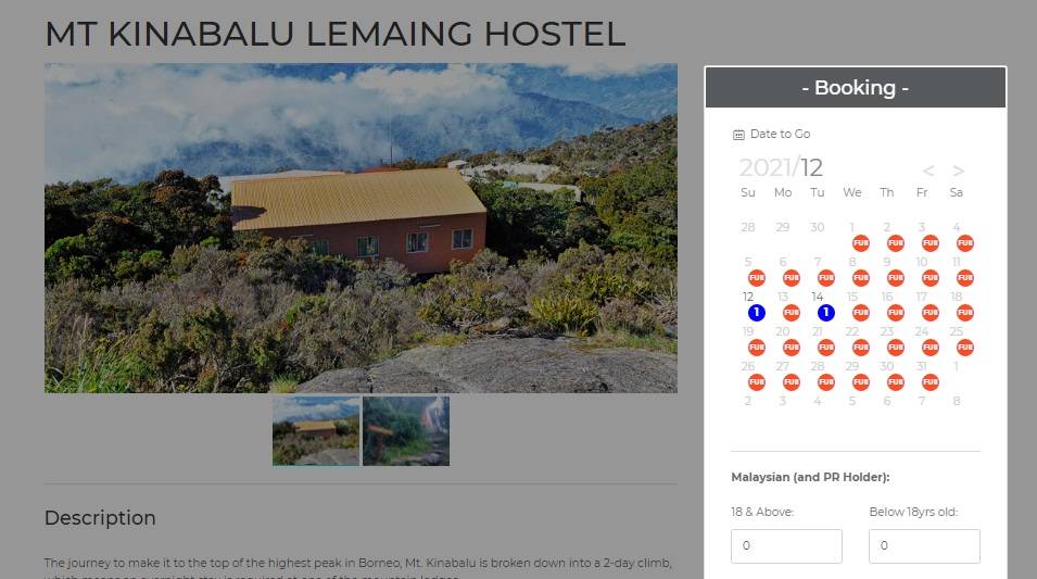 Lemaing Hotel booking form