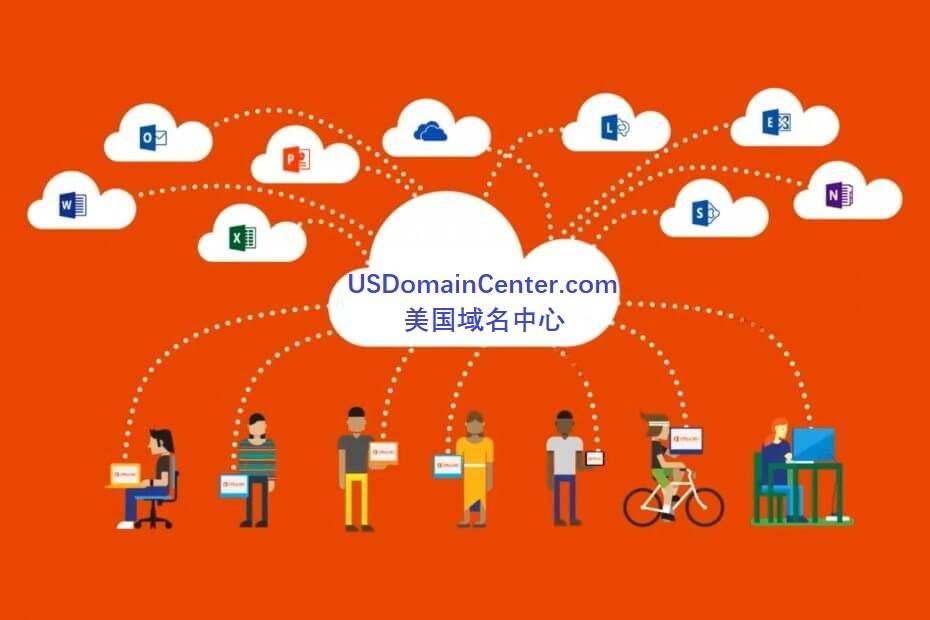 US Domain Center美国域名中心里面的微软Microsoft Office 365企业电邮.jpg