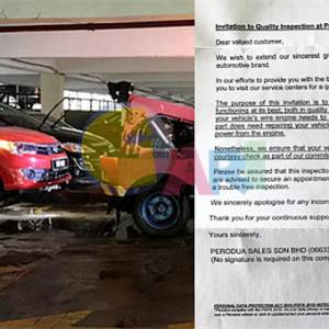 Bezza发不动后 ，Perodua来信道歉了！