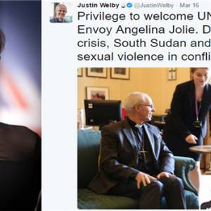 Angelina Jolie“激凸”与英国大主教会面遭批不尊重...