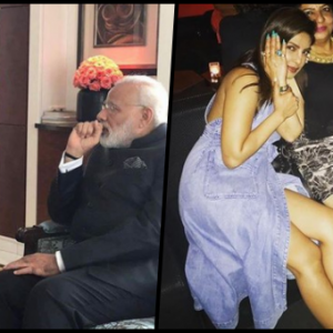 印度女星露小腿见总理遭批！高开衩装扮反击