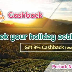 透过Cari@cashback在Adventoro消费可享9%现金回酬！