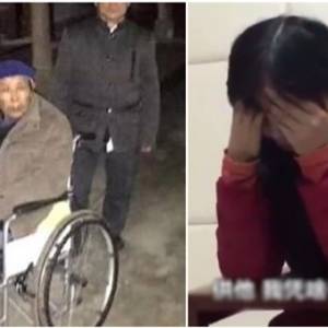 寒夜中抛弃年迈父亲  不孝女：养他花了很多钱