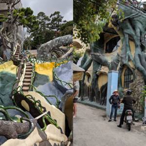 越南大叻有个疯狂屋，外观形如枯木超诡异！