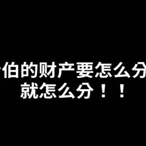 《 令伯的财产要怎么分，就怎么分！！》