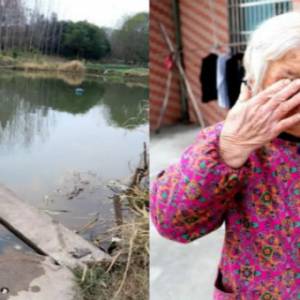 84岁奶奶跳河成功救回溺水男童  无奈救不回孩子母亲让她自责落泪