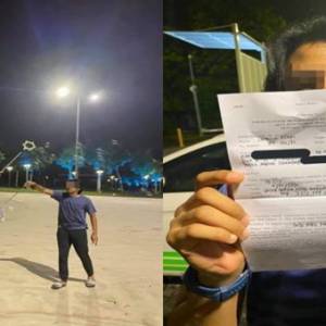 不戴口罩在公园玩“泡泡”   两名男子违反SOP被罚RM1000！