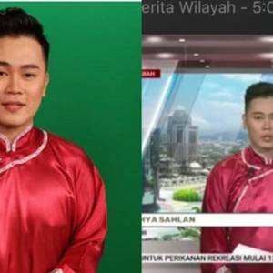 RTM马来男主播穿唐装报新闻引热议！网友纷纷吐槽：这根本就是穿旗袍扮女人！