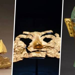 神秘黄金面具千年后出土    中国三星堆遗址再现文物