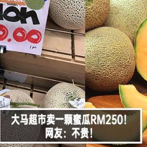 大马超市卖一颗蜜瓜RM250！网友：不贵！