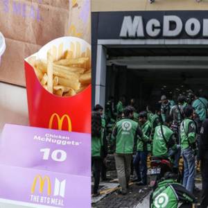 印尼第一天推出BTS Meal，粉丝疯狂点外卖抢购！送餐员挤爆MCD现场，引起混乱！