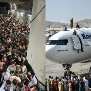 扒飞机大逃亡！一架飞机挤下640人，喀布尔这一幕，震惊了...