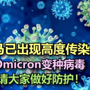 大马已出现高度传染性Omicron变种病毒，请大家做好防护！