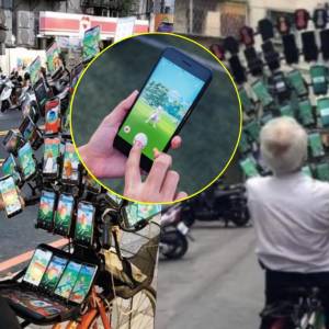 70多部手机齐玩《Pokémon GO》爆红！　73岁“宝可梦阿伯”惊传中风！