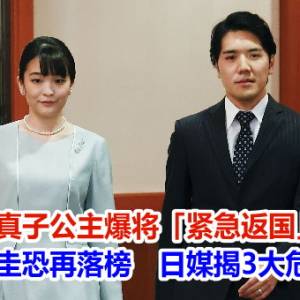 日本真子公主爆将「紧急返国」！小室圭恐再落榜　日媒揭3大危机