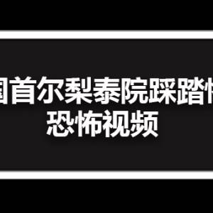 韩国首尔践踏惨案 案发现场恐怖视频让人心寒