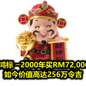 财神爷 郑鸿标 ─2000年买RM72,000大众银行 如今价值高达256万令吉