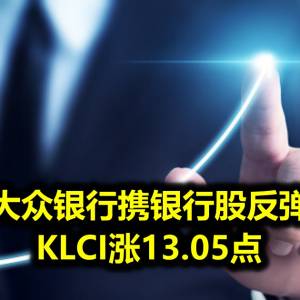 大众银行携银行股反弹 KLCI涨13.05点