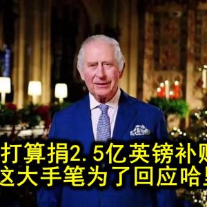 查尔斯打算捐2.5亿英镑补贴百姓！搞这大手笔为了回应哈里？