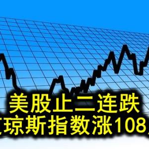 美股止二连跌 道琼斯指数涨108点