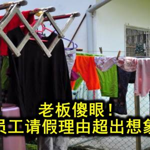 女员工奇葩请假理由：没有干衣服不能上班？