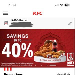 KFC 50%折扣 居然被我点到了！！