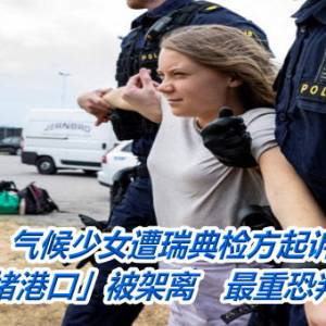 气候少女遭瑞典检方起诉！率众「堵港口」被架离　最重恐判6个月