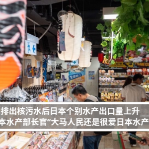 排出核污水后日本个别水产出口量上升 日本水产部长官“大马人民还是很爱日本水产”