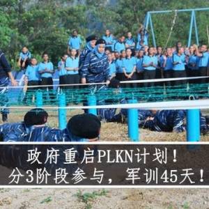 政府重启PLKN计划！分3阶段参与，军训45天！