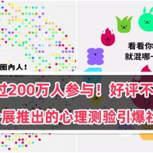 超过200万人参与！好评不断！台湾设计展推出的心理测验引爆社交媒体！