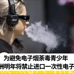 为避免电子烟荼毒青少年 澳洲明年将禁止进口一次性电子烟