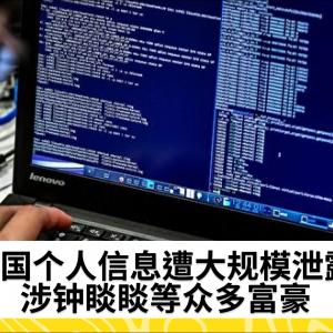 中国个人信息遭大规模泄露 涉钟睒睒等众多富豪