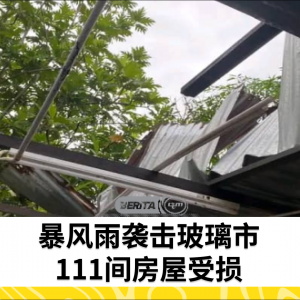 暴风雨：玻璃市111间房屋受损