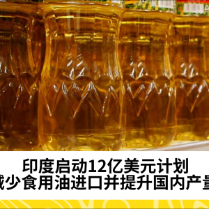 印度将在七年内投入12亿美元以减少食用油进口