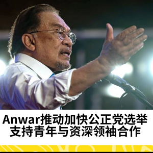 Anwar推动加快公正党选举，支持青年与资深领袖合作