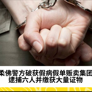 柔佛警方破获假病假单贩卖集团，逮捕六人并缴获大量证物