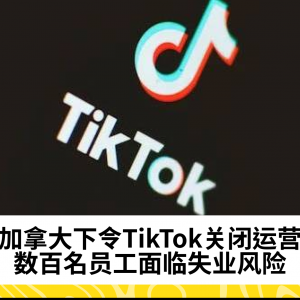 加拿大因安全考量下令TikTok关闭运营，数百员工将失业