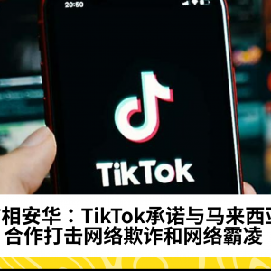 首相安华：TikTok承诺与马来西亚合作打击网络欺诈和网络霸凌