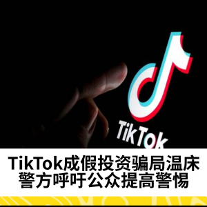 警方警告：小心TikTok上的虚假投资广告