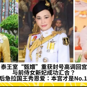 泰王室“甄嬛”重获封号高调回宫，与前侍女新妃成功汇合？王后急拉国王秀恩爱：本宫才是No.1！