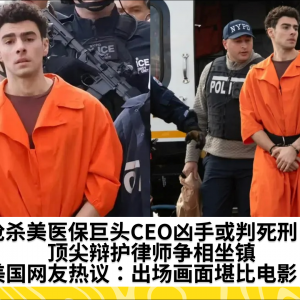 枪杀美医保巨头CEO凶手或判死刑？顶尖辩护律师争相坐镇，美国网友热议：出场画面堪比电影！