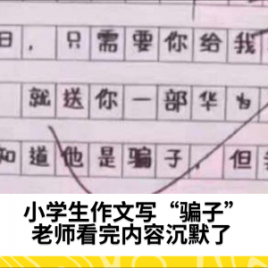 小学生作文写“骗子”，老师看完内容沉默了