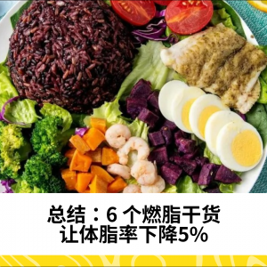 总结：6 个燃脂干货，让体脂率下降5%