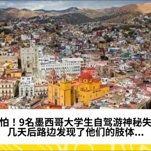 可怕！9名墨西哥大学生自驾游神秘失踪，几天后路边发现了他们的肢体...