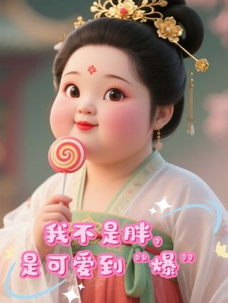 我不是胖，是可爱到爆。