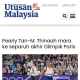 Pearly Tan - M.Thinaah mara ke separuh akhir Olimpik Paris 2024